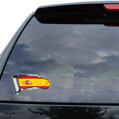 Spain Spanish Flag Vinyl Decal for Motorcycle and Car