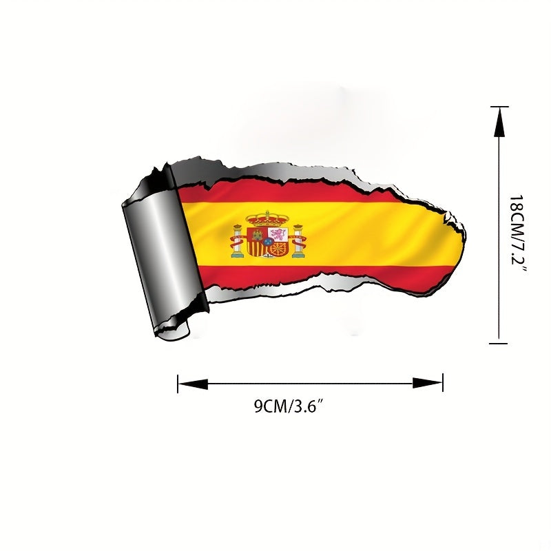 Spain Spanish Flag Vinyl Decal for Motorcycle and Car