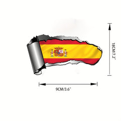 Spain Spanish Flag Vinyl Decal for Motorcycle and Car