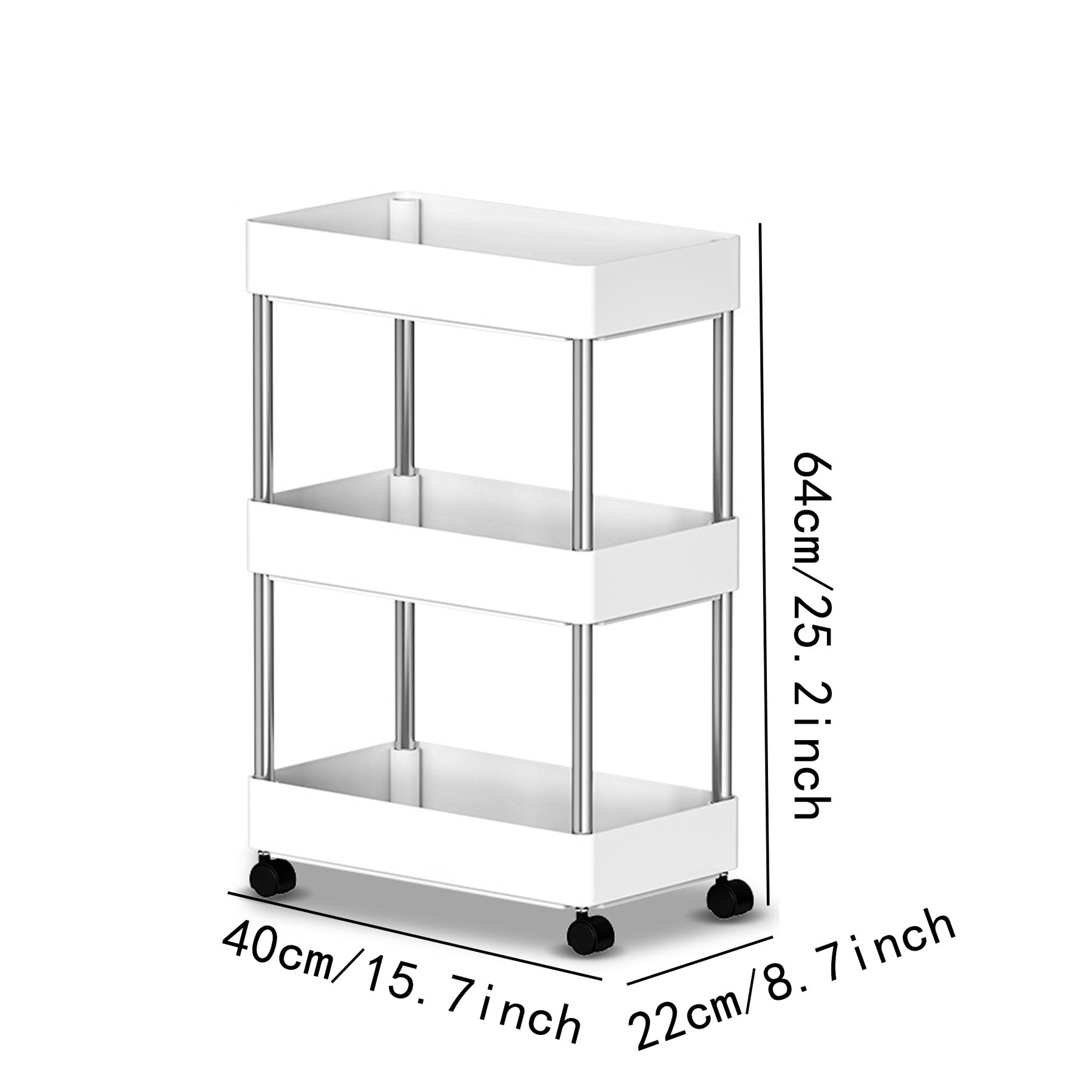 3 Layer Gap Storage Rack with Hooks