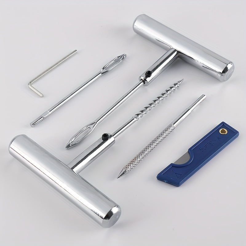 Tire Repair Tool Set for Auto Vacuum Tire Repair Strip