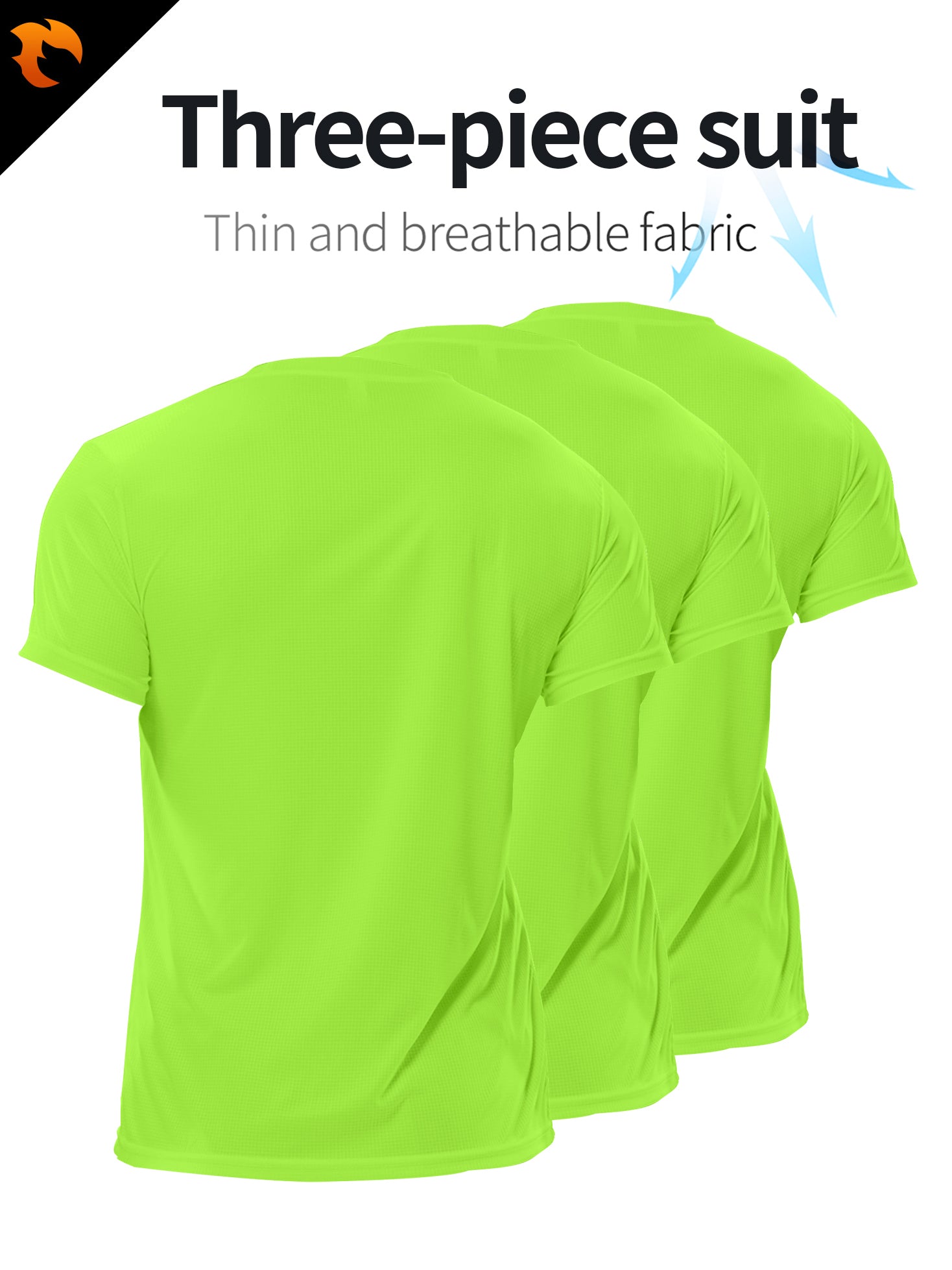 Men's Quick Drying Fitness T Shirt - 3pcs Pack