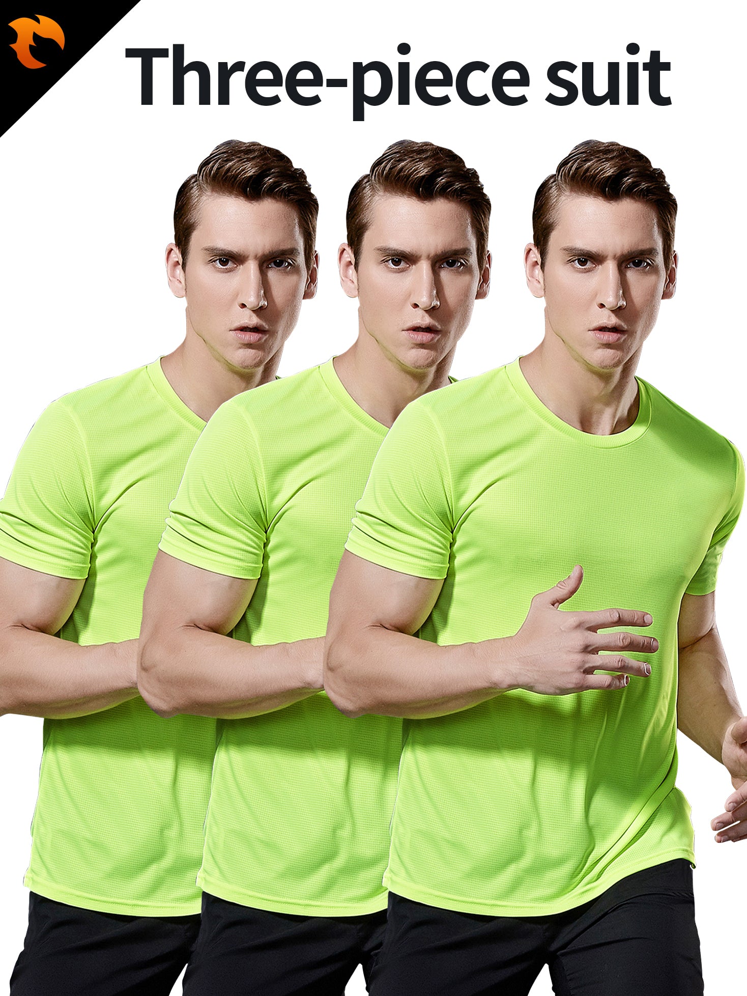 Men's Quick Drying Fitness T Shirt - 3pcs Pack