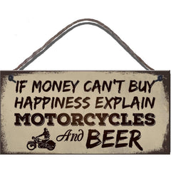 Beer Motorcycle Enthusiast Man Cave Sign Vintage Gift For Him