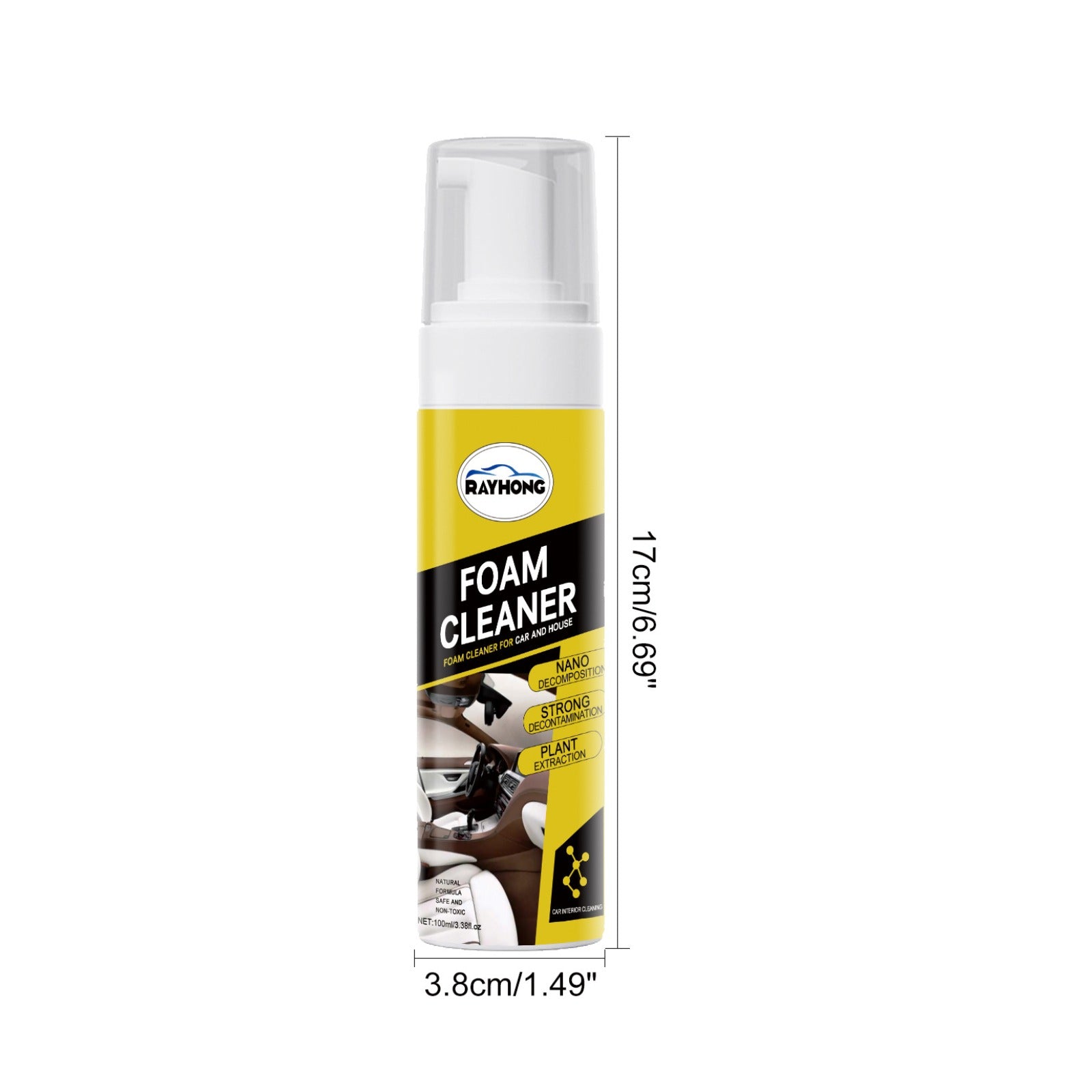 Car Interior Foam Cleaner Seat Dashboard Dust-proof Gloss Maintenance