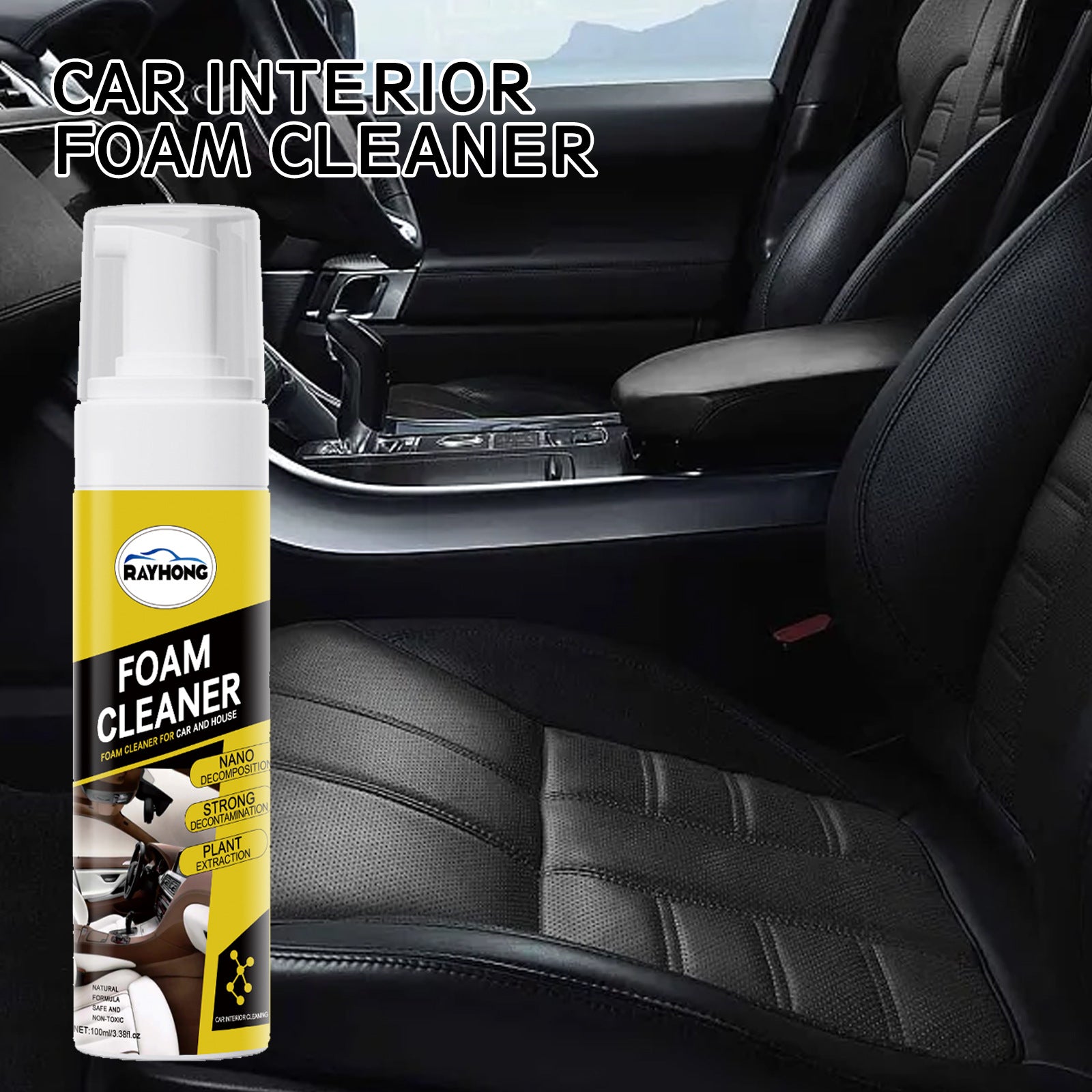 Car Interior Foam Cleaner Seat Dashboard Dust-proof Gloss Maintenance