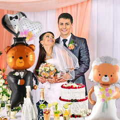 9pcs Wedding Theme Balloons Wedding Car Bear Balloon Balloons Wedding Set