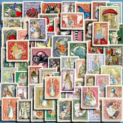62pcs Alice Garden Stamp Stickers Waterproof Vinyl Stickers