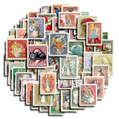 62pcs Alice Garden Stamp Stickers Waterproof Vinyl Stickers