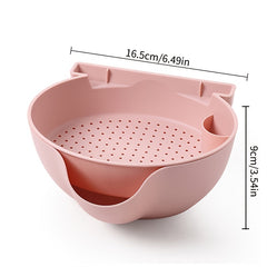 Double layer Fruit Plate with Mobile Phone Holder