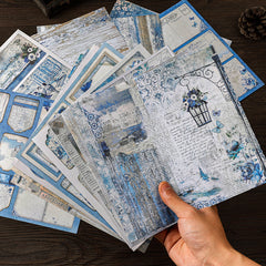 15pcs Paper Vintage World Journal For DIY Background Gift Women Adult