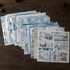 15pcs Paper Vintage World Journal For DIY Background Gift Women Adult