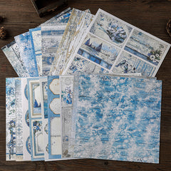 15pcs Paper Vintage World Journal For DIY Background Gift Women Adult