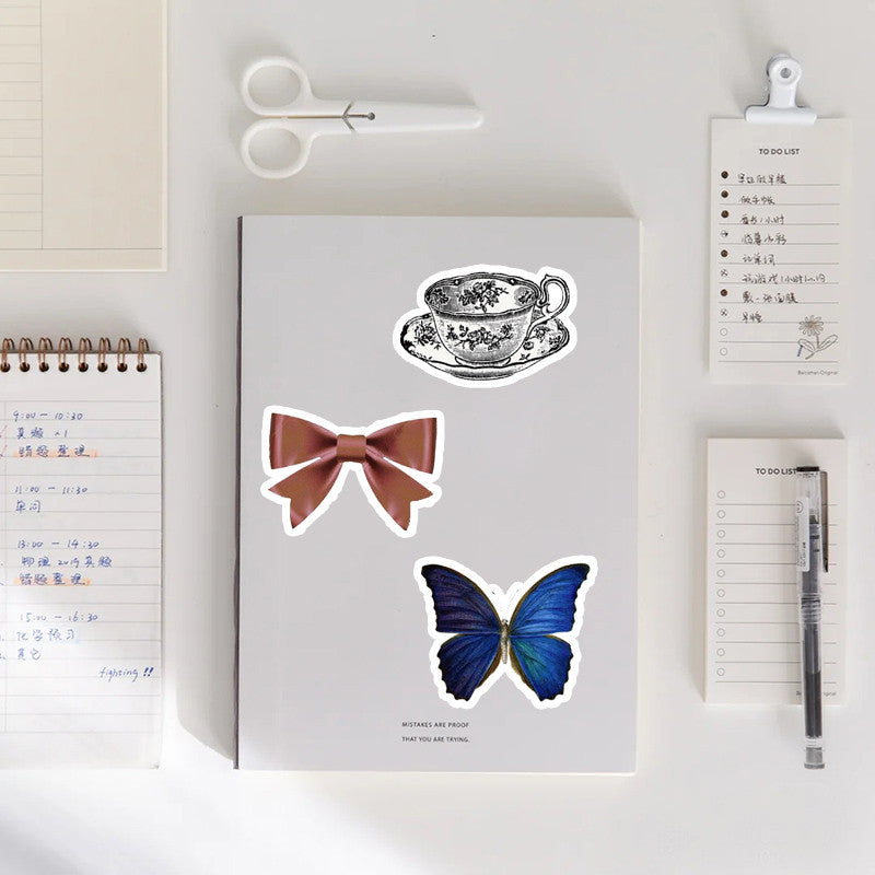 60pcs Vintage Waterproof Stickers Water Bottle Laptops Phones