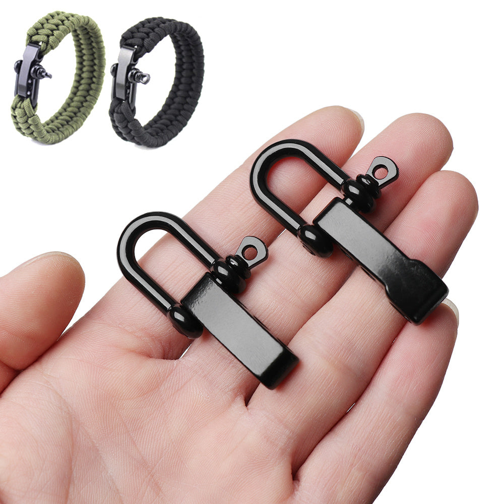 1pc U Anchor Screw Pin Cord Rope Bracelet Buckle Outdoor Survival Accessories