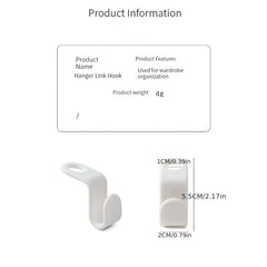 10pcs Hanger Connect Hooks Clothes Rack Wardrobe Hanging Connection Hook