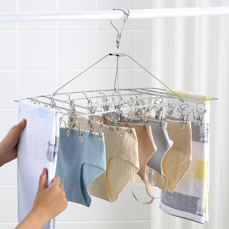 Stainless Steel Socks Drying Clip Hook for Windproof Drying