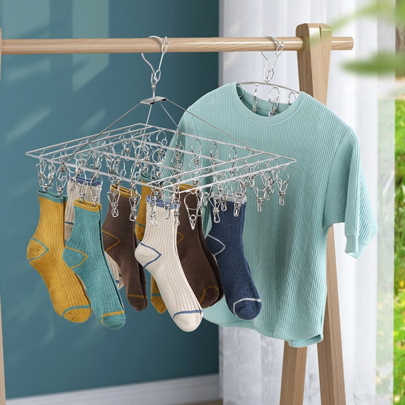 Stainless Steel Socks Drying Clip Hook for Windproof Drying