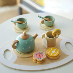 Kids Wooden Dessert Shop Tea Set, 15pcs