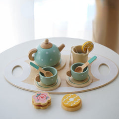 Kids Wooden Dessert Shop Tea Set, 15pcs