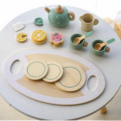 Kids Wooden Dessert Shop Tea Set, 15pcs