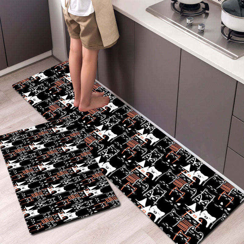 Cat Kitchen Mat Anti Slip Soft Absorbent Bath Mat
