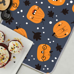 Halloween Ghost Decoration Pattern Drain Pad Kitchen Absorbent Dish Drying Mat