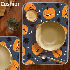 Halloween Ghost Decoration Pattern Drain Pad Kitchen Absorbent Dish Drying Mat