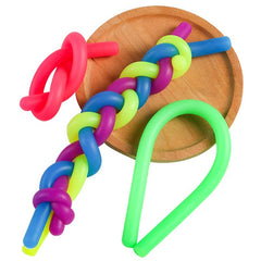 10pcs Soft Rubber TPR Noodle Elastic Rope Toy for Stress Relief