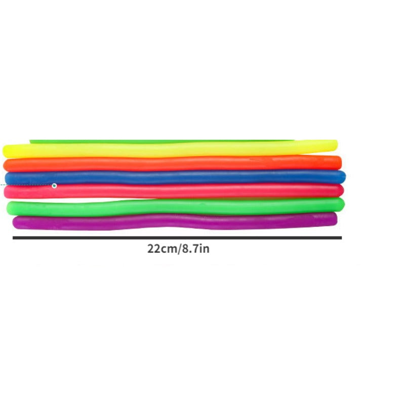 10pcs Soft Rubber TPR Noodle Elastic Rope Toy for Stress Relief