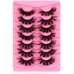 7 Pairs Fluffy Mink Lashes Thick Faux Eyelashes Long Lasting
