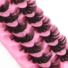 7 Pairs Fluffy Mink Lashes Thick Faux Eyelashes Long Lasting