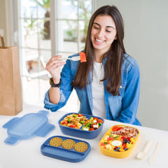 Large Capacity Leak Proof Bento Box 1900ml 50 7oz With Utensil Set