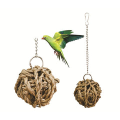 Parrot Bird Toy Handwoven Sling Ball Seaweed Rattan Gourd Tease Supplies