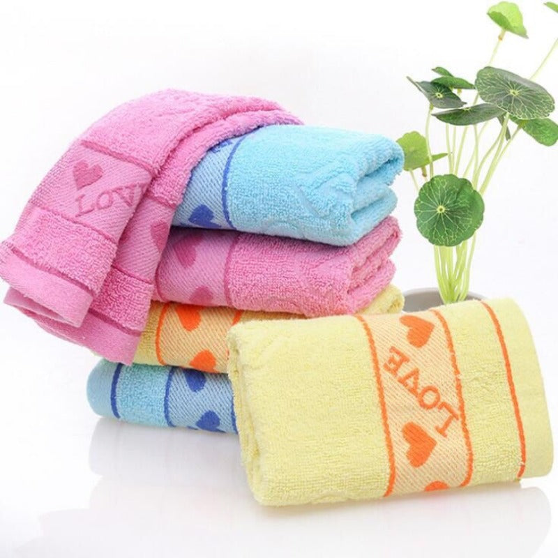 Heart Embroidered Towel for Daily Use & Camping