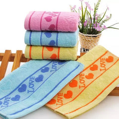 Heart Embroidered Towel for Daily Use & Camping