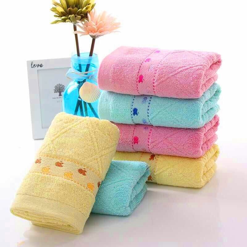 Heart Embroidered Towel for Daily Use & Camping