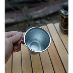 304 Stainless Steel Cup Portable Coffee Cup Mountaineering Camping Water Cup