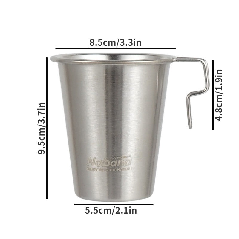 304 Stainless Steel Cup Portable Coffee Cup Mountaineering Camping Water Cup