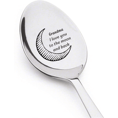 I Love You To The Moon And Mom Son Daughter Grandma Grandpa Spoon Xmas