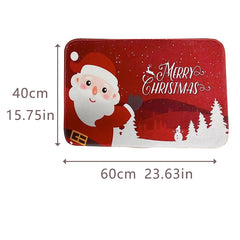 Santa Claus Floor Mat Soft Non-slip Bath Rug Christmas Decoration Carpet