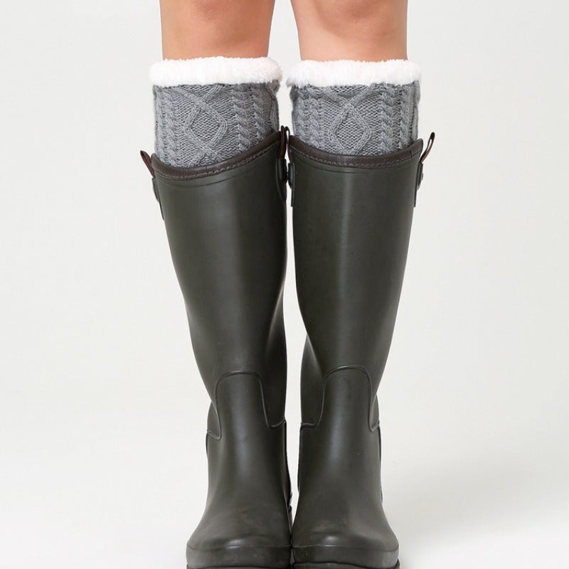 Knitted Thickened Knee Pads Leg Warmer Covers - Winter Camping Travel