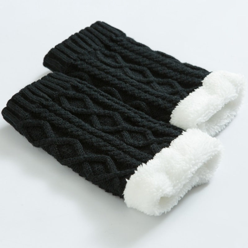 Knitted Thickened Knee Pads Leg Warmer Covers - Winter Camping Travel