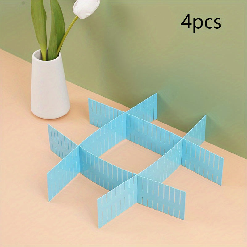 4pcs Drawer Storage Divider Cabinet Partition Combination