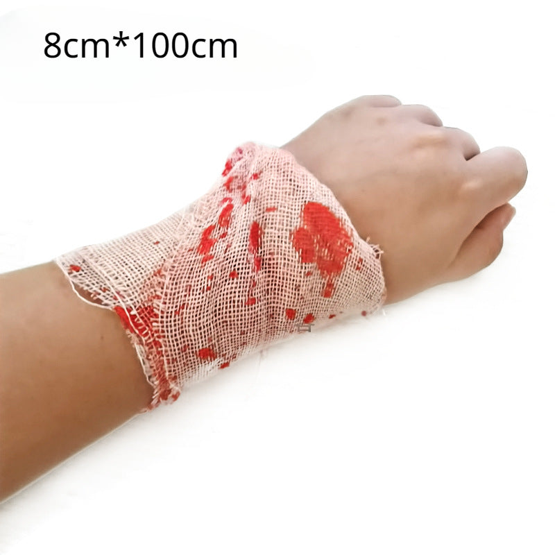 Halloween Blood Gauze Haunted House Playbook Kill Decoration