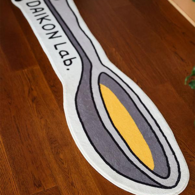 Spoon-shaped Kitchen Rug, Soft & Plush Bedroom Carpet