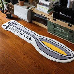 Spoon-shaped Kitchen Rug, Soft & Plush Bedroom Carpet