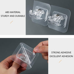 6pcs Adhesive Curtain Rod Holder Hooks Self Adhesive No Drill Nail Adjustable