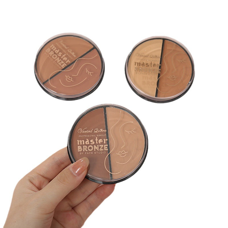 Shading Bronzer Powder Dark Light Face Contouring Palette