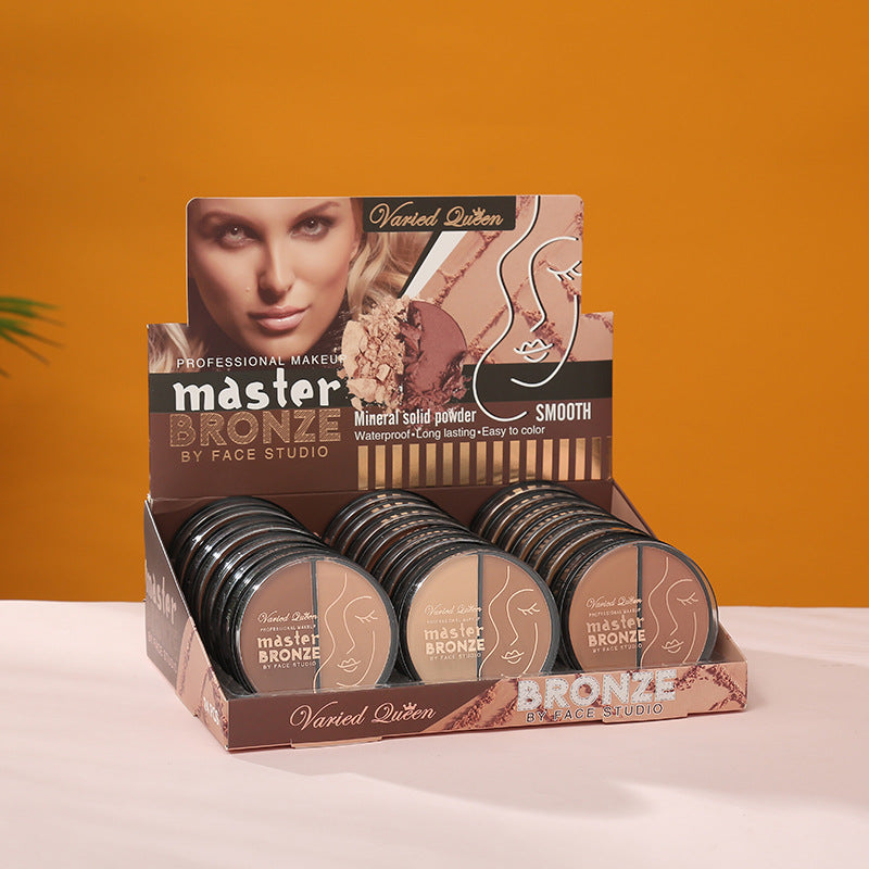 Shading Bronzer Powder Dark Light Face Contouring Palette